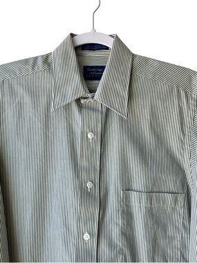 Cambridge Classics Single Needle Tailoring Striped Dress Shirt Men 14.5 32/33 Md